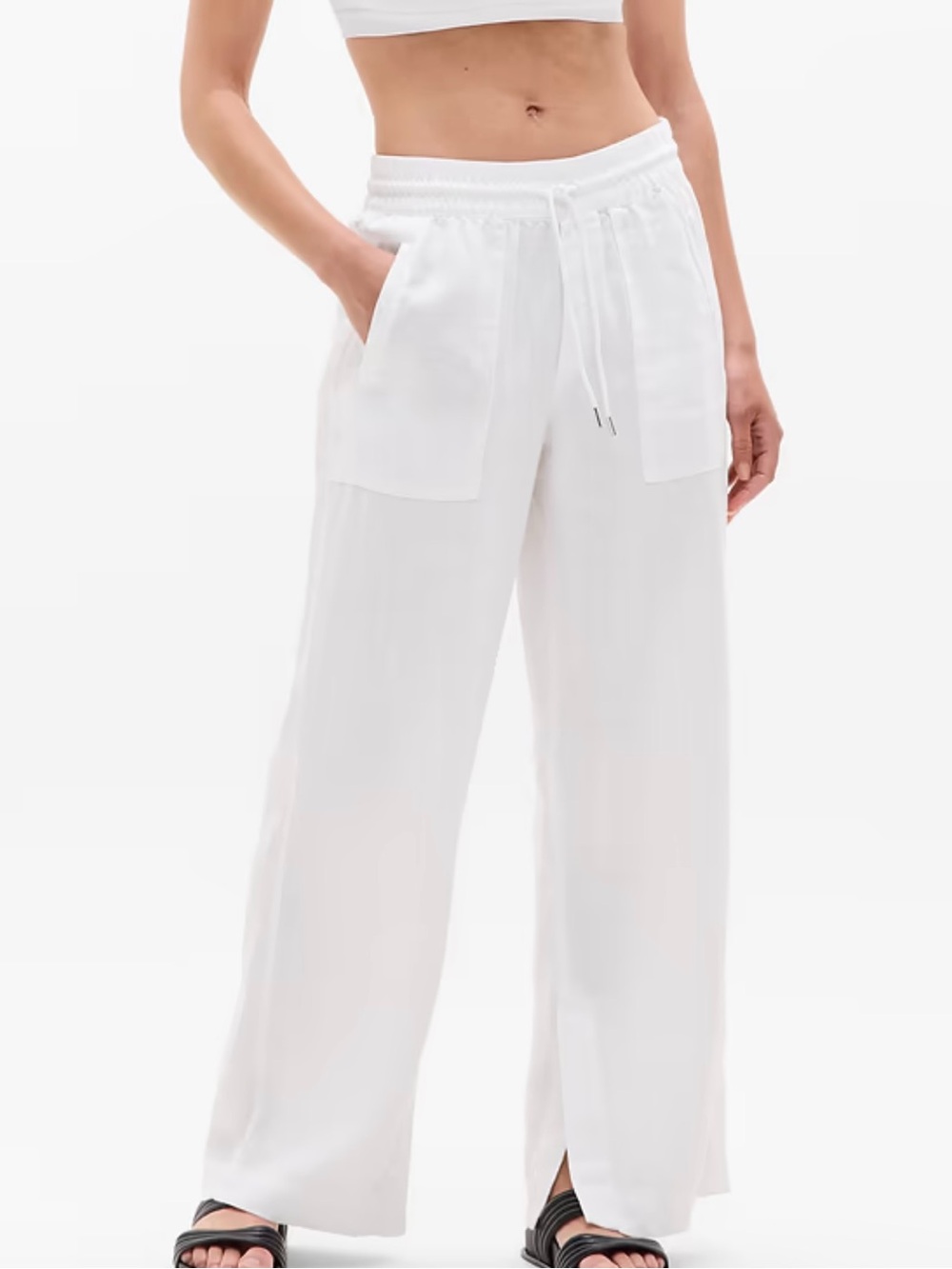 Athleta Retreat Linen Pants Size MTall